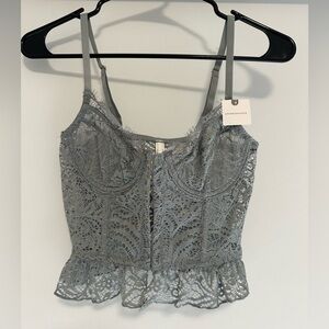 ANTHROPOLOGIE Lace Bustier Top